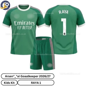 ar snl goalkeeper kids kit 26_27-over view-green-RAYA 1
