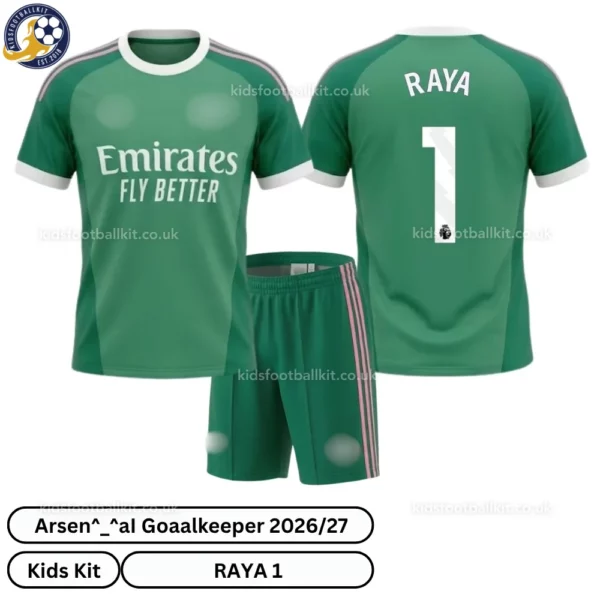 ar snl goalkeeper kids kit 26_27-over view-green-RAYA 1