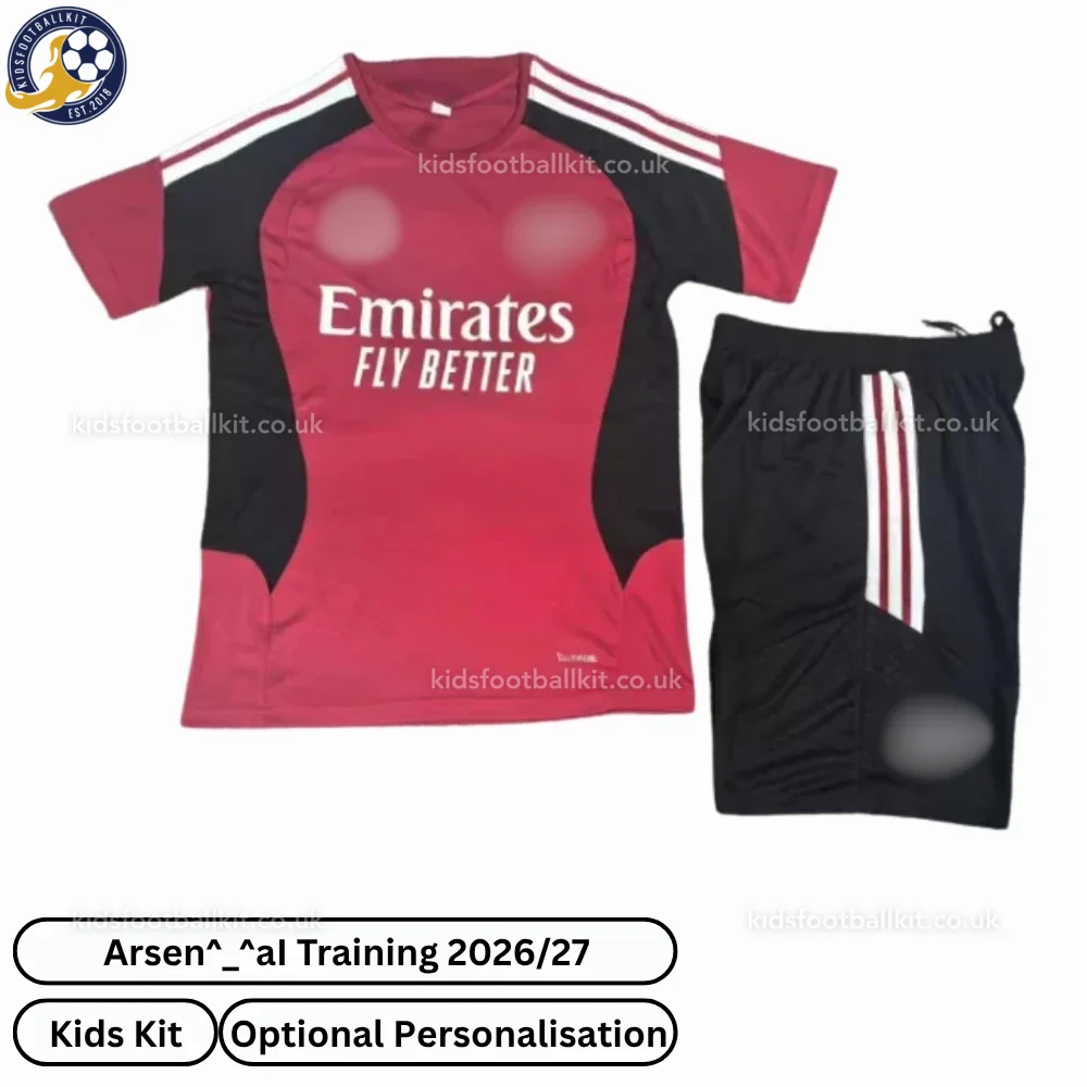 North London Red Training Kids Football Kit 2026/27 (No Socks) – Red