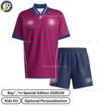 Bay^_^rn Special Edition Kids Football Kit 2025/26 (No socks) - Red