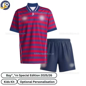 Bay^_^rn Special Edition Kids Football Kit 2025/26 (No socks) - Red