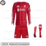 Lvr^_^pooI Home Kids Football Kit 2025/26 (Long Sleeve, With socks)