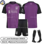 l-p goalkeeper kids kit 26_27-over view-purple-with socks