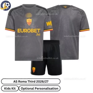 AS Roma Third Kids Kit 2026_27 -Over view