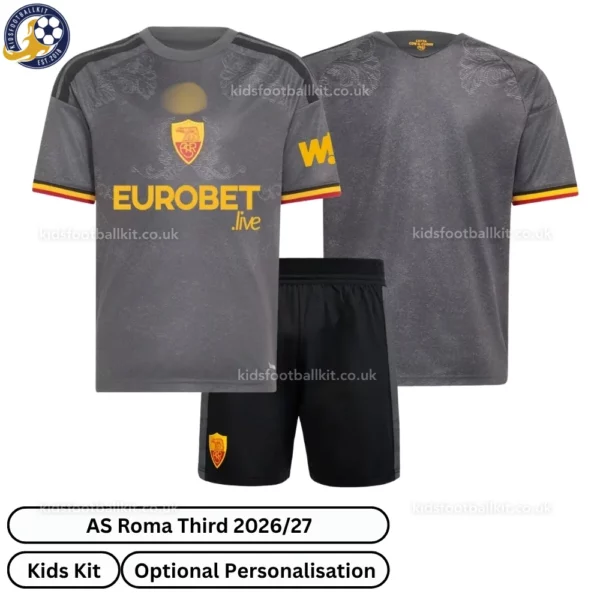AS Roma Third Kids Kit 2026_27 -Over view
