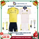 Al Nassr FC Gift Pack – Home and Third Kids Football Kit 2025/26 (With Socks)