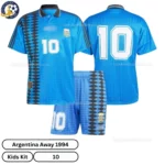 Argentina Away kids kit 1994-over view-10-no socks