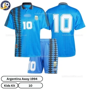 Argentina Away kids kit 1994-over view-10-no socks