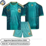 Argentina Commemorative Special Edition Kids Kit 2026-over view-No Socks-Teal