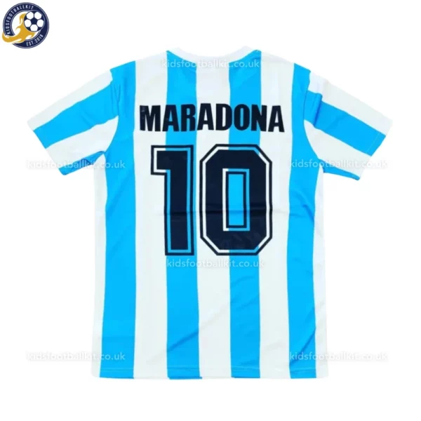 Argentina Home kids kit 1986-back view-MARADONA 10-no sock