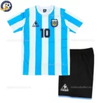 Argentina Home kids kit 1986-front view-MARADONA 10-no sock