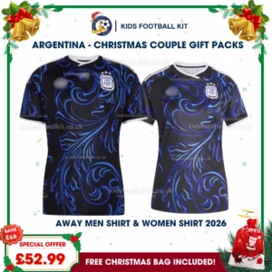 Argentina World Cup 2026 Couple Gift Pack – Away Men and Women Football Shirts