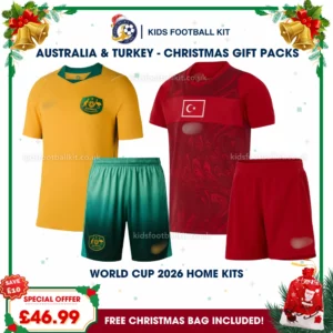 Australia and Turkey World Cup 2026 Gift Pack – Home Kids Football Kit
