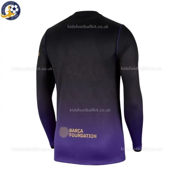 Barcelona Away Kids Kit 26_27 With Socks Long Sleeve - Back View