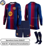 Barcelona Home Kids Kit 26_27 Long sleeve With socks - Overview