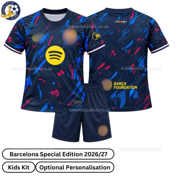 Barcelona Special Edition Kids Kit 2026_27 -Over view-navy