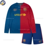 Barcelona home kids kit 2008_09-front view-long sleeve-MESSI 10-no sock