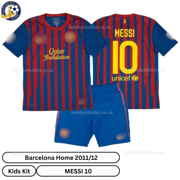 Barcelona home kids kit 2011_12-over view-MESSI 10-no sock