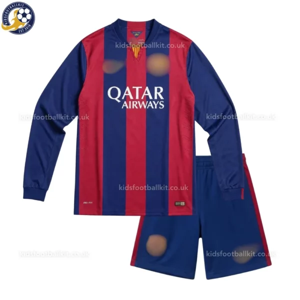 Barcelona home kids kit 2014_15-front view-long sleeve-MESSI 10-no sock