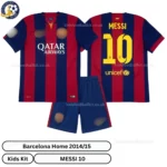 Barcelona home kids kit 2014_15-over view-MESSI 10-no sock