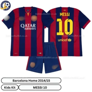 Barcelona home kids kit 2014_15-over view-MESSI 10-no sock