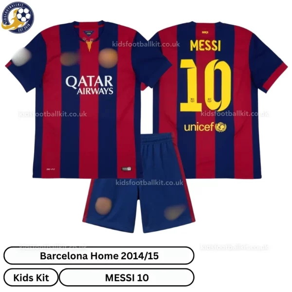 Barcelona home kids kit 2014_15-over view-MESSI 10-no sock