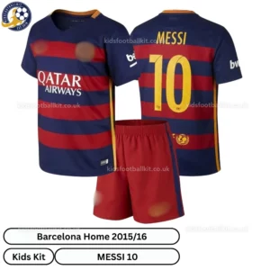 Barcelona home kids kit 2015_16-over view-MESSI 10-no sock