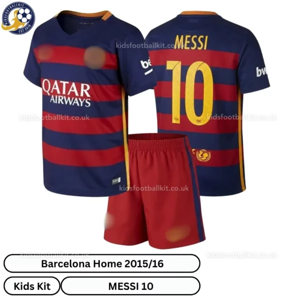 Barcelona home kids kit 2015_16-over view-MESSI 10-no sock