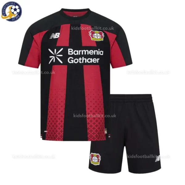 Leverkusen home kids kit with socks 26_27-front view