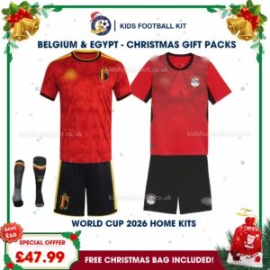 Belgium and Egypt World Cup 2026 Gift Pack – Home Kids Football Kit