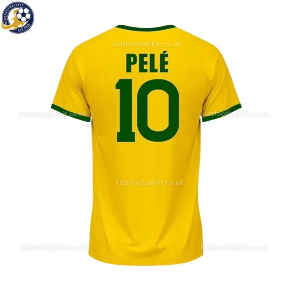 Brazil Home kids kit 1970-back view-PELÉ 10-no sock