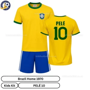 Brazil Home kids kit 1970-over view-PELÉ 10-no sock