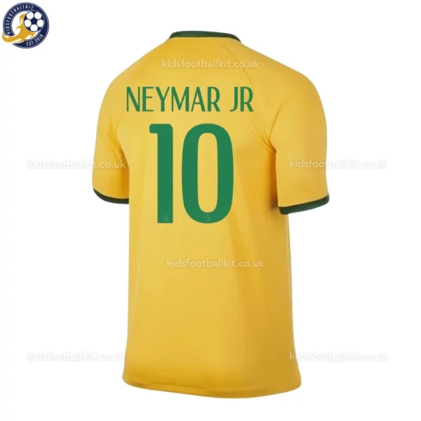 Brazil Home kids kit 2014-back view-NEYMAR JR 10-no sock