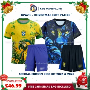Brazil World Cup 2026 Gift Pack – 2 Special Edition Kids Football Kits (No socks)