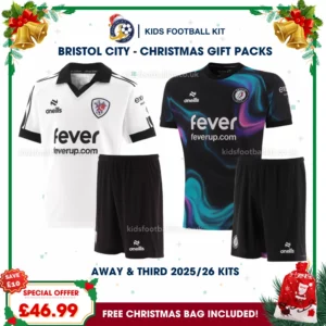 Bristol City Gift Pack – Away and Third Kids Football Kit 2025/26 (No Socks)