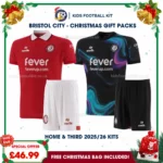 Bristol City Gift Pack – Home and Third Kids Football Kit 2025/26 (No Socks)