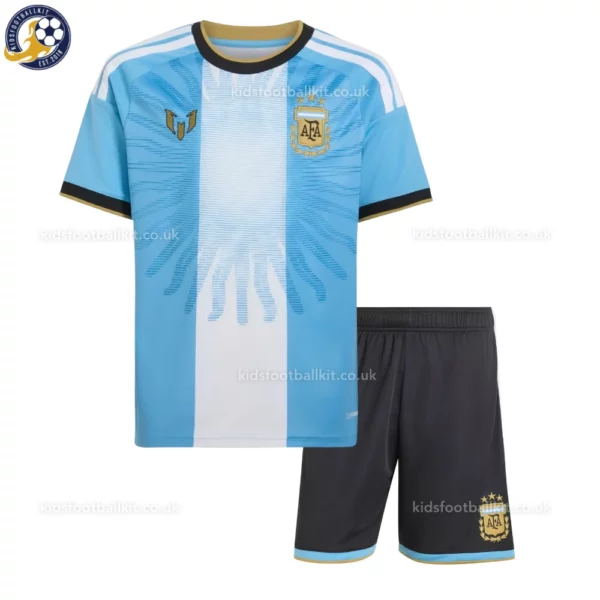 Argentina Commemorative Special Edition Kids Football Kit 2026 (No Socks)- Front View