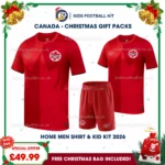Canada World Cup 2026 Gift Pack – Home Dad Shirt and Son Kids Football Kit