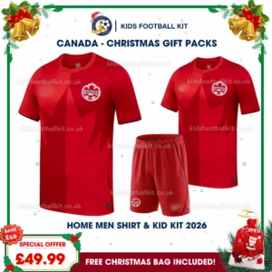 Canada World Cup 2026 Gift Pack – Home Dad Shirt and Son Kids Football Kit