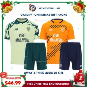 Cardiff City Gift Pack – Away and Third Kids Football Kit 2025/26 (No socks)