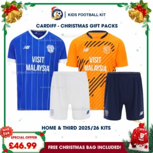 Cardiff City Gift Pack – Home and Third Kids Football Kit 2025/26 (No socks)