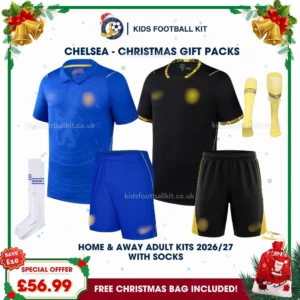 Chelsea Gift Pack – Home and Away Adult Football Kit 202627 (With socks)
