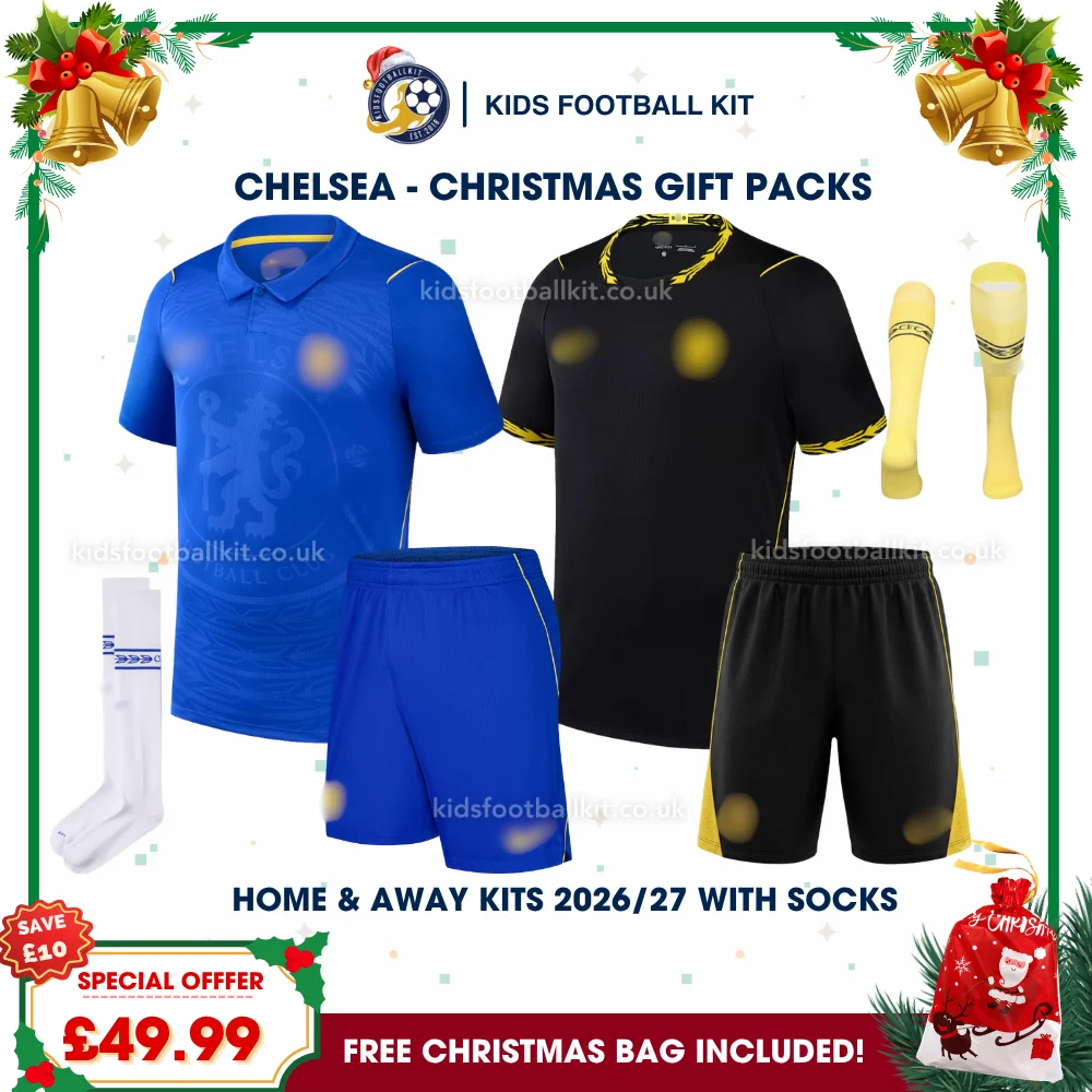 Chelsea Gift Pack – Home and Away Kids Football Kit 2026/27 (With socks)