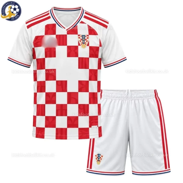 Croatia Home Kids Kit 2027 No Socks - Front View