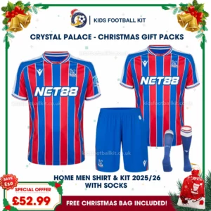 Crystal Palace FC Gift Pack – Home Dad Shirt and Son Kids Football Kit 2025/26