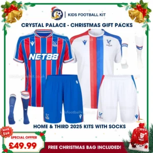 Crystal Palace Gift Pack – Home and Third Kids Football Kit 2025/26 (With socks)