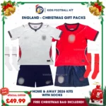 England Gift Pack – World Cup 2026 Home and Away Kids Football Kit - Navy Short Version