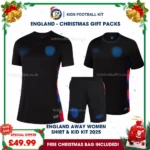 England Lionesses Gift Pack – Away Mum Shirt & Son Kids Football Kit 2025