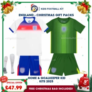 England Lionesses Gift Pack – Home and Goalkeeper Kids Football Kit 2025