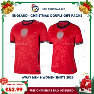 England World Cup 2026 Couple Gift Pack – Away Men and Women Football Shirts